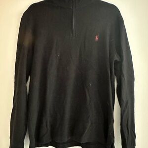 Polo Ralph Lauren Black Quarter-Zip Sweater